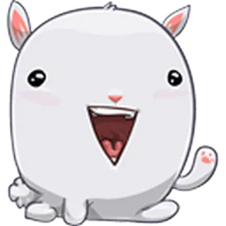 🤣 sticker, cat, cartoon, cute, kawaii, animal whatsapp sticker