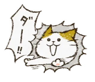 ☄️ ダ
!! kot, słodki, zwierzę, naklejka, japoński telegram sticker