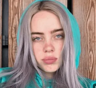 ✨ Billie Eilish Billie Eilish, chanteuse, pop star, portrait, femme, célébrité telegram sticker