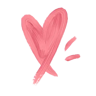 ❤️ trái tim, tình yêu, hồng, nét cọ, trừu tượng telegram sticker