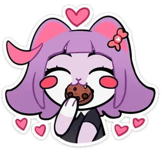 🍪 Hoạt hình, Anime, Dễ thương, Trái tim, Kawaii, Nhân vật whatsapp sticker