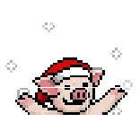 ☃️ maiale, natale, cappello da babbo natale, animale, carino, vacanza, festa telegram sticker