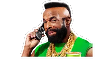 📞 Mr. T Mr. T, Schauspieler, Fernsehen, 80er, Promi telegram sticker