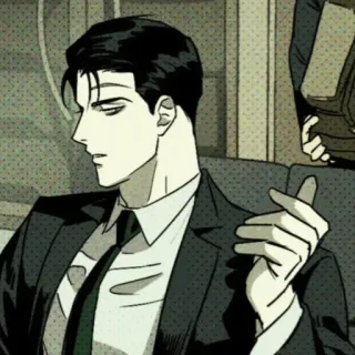 💚 hombre, traje, formal, dibujo, personaje telegram sticker