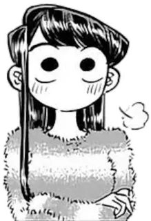 🤔 Komi Shouko Komi Can't Communicate 애니메이션, 코미 양은 커뮤증입니다, 코미 쇼코, 귀여운, 소녀, 만화, 수줍은 telegram sticker
