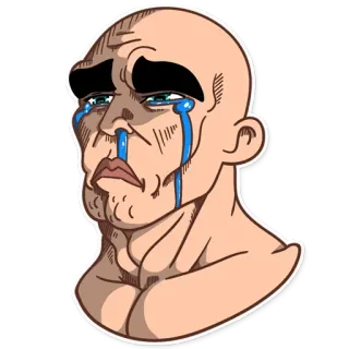 😭 menangis, pria, sedih, air mata, emosi, wajah telegram sticker