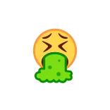 🤮 emoji, vomit, sick, puke, green, face telegram sticker