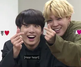 🌸 Hear heart kpop, 心, 手指爱心, 爱, 快乐, 微笑 telegram sticker