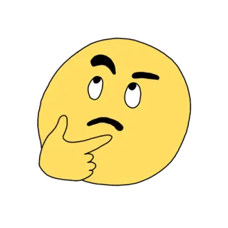 🤨 Emoji, Pensando, Expressão, Ponderando, Pergunta, Pensativo whatsapp sticker
