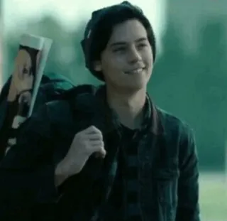 ❄️ Jughead Jones Riverdale adolescente, personagem, série de tv, sorriso, Jughead, Riverdale telegram sticker