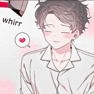 🐇 whirr cuore, anime, carino, arrossire, romantico whatsapp sticker