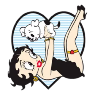 🐩 Betty Boop betty boop, cartoon, dog, cute, pinup telegram sticker