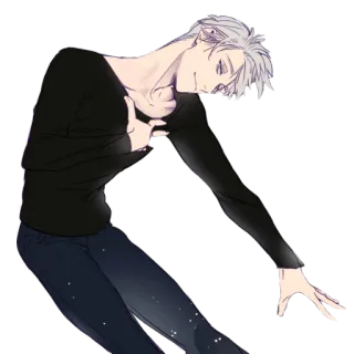 😏 Anime, Manga, Personaje, Ilustración, Hombre, Arte, Arte digital telegram sticker