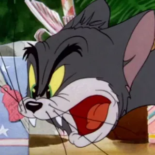 😠 Tom Cat Tom and Jerry cat, angry, cartoon, tom and jerry, animal, funny telegram sticker