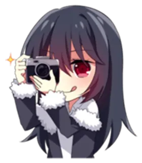 📷 chibi, anime, camera, cute, manga telegram sticker