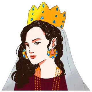😎 woman, queen, crown, jewelry, portrait telegram sticker