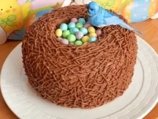 🍰 cake, bird, nest, easter, dessert, candy, sweet, decoration telegram sticker