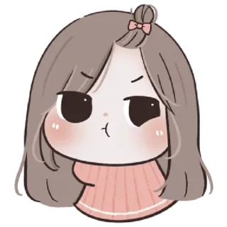 🩰 fofo, desenho animado, menina, kawaii, chibi, adesivo telegram sticker