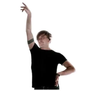 💅 osoba, mężczyzna, gest, ręka podniesiona telegram sticker