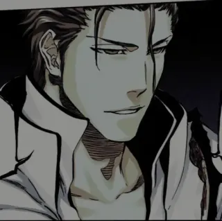 🧬 Sosuke Aizen Bleach Anime, Manga, Capitán, Villano, Serio telegram sticker