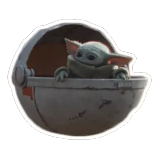 ☺️ Grogu The Mandalorian Grogu, Baby Yoda, Mandalorian, Star Wars, Imut, Fiksi Ilmiah whatsapp sticker