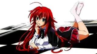 🙂 Rias Gremory High School DxD Anime, Personaggio, Ragazza, capelli rossi, Rias Gremory, High School DxD telegram sticker