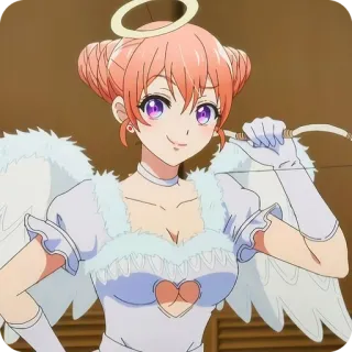 🙂 anime, angel, cupid, wings, halo, bow, arrow, heart telegram sticker