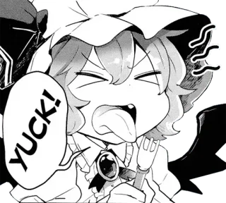 🤢 YUCK! anime, manga, disgust, exclamation telegram sticker