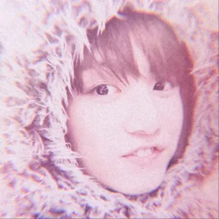 🐇 person, portrait, hood, winter, cold telegram sticker