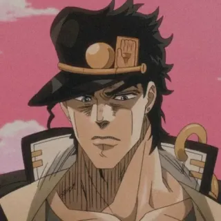 🐬 Jotaro Kujo JoJo's Bizarre Adventure アニメ, マンガ, 承太郎, ジョジョ, キャラクター telegram sticker