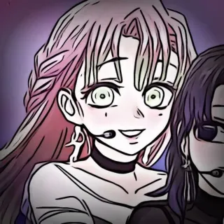 💕 anime, cartoon, portrait, woman, illustration, fanart telegram sticker