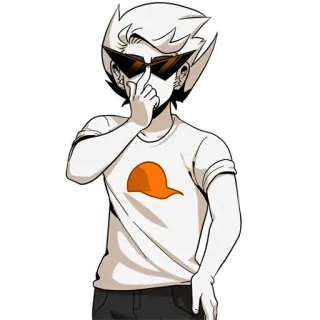 🧐 Dirk Strider Homestuck Dirk Strider, Homestuck, Webcomic, Postać, Okulary przeciwsłoneczne telegram sticker