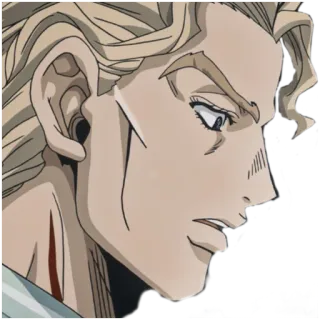 🙃 Yoshikage Kira JoJo's Bizarre Adventure Anime, Jojo, Yoshikage Kira, Personagem, Retrato whatsapp sticker