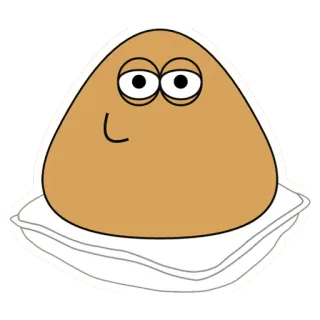 😴 Pou marrom, mancha, android, jogo, dormindo telegram sticker