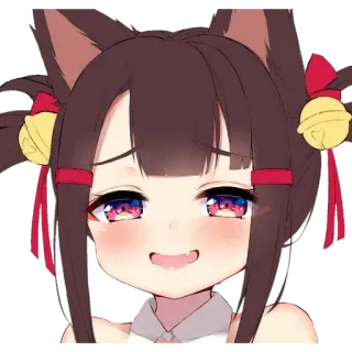 😅 anime, cat girl, kawaii, cute, girl, manga telegram sticker
