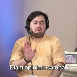 🤏 Diam opinimu sampah whatsapp sticker
