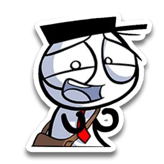 😅 dibujo animado, personaje, ilustración, pegatina, arte whatsapp sticker