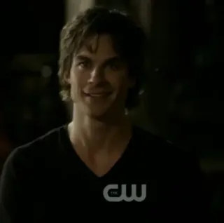 💿 Damon Salvatore The Vampire Diaries CW TV show, vampire, supernatural, actor, The CW, drama telegram sticker