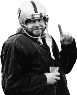 ☝️ calcio, sport, gesto offensivo, dito medio, casco, Raiders telegram sticker