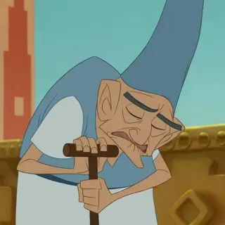 🍂 Pacha The Emperor's New Groove Pacha, El emperador y sus locuras, Disney, dibujos animados, anciano, triste, Andes telegram sticker