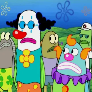🧐 Spongebob Spongebob Squarepants สพันจ์บ็อบ, ตัวตลก, เศร้า, การ์ตูน, นิคเคิลโอเดียน telegram sticker