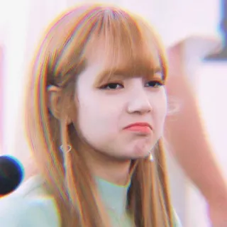 🐼 Lisa kpop, lisa, blackpink, sängerin, promi, schmollmund telegram sticker