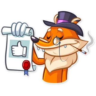 Millionaire Fox telegram stickers