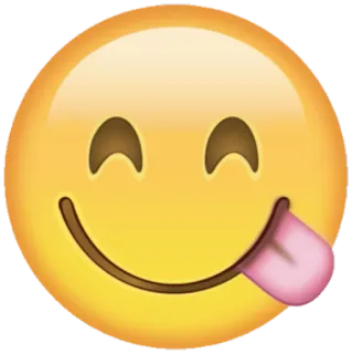 😋 emoji, smiley, face, tongue telegram sticker
