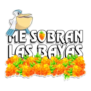 🤑 ME SOBRAN LAS BAYAS beeren, aufkleber, spanisch, essen whatsapp sticker