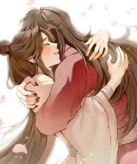 ❤️ hug, affection, love, embrace, couple, romance whatsapp sticker