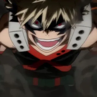 😶 Katsuki Bakugo My Hero Academia アニメ, マンガ, 爆豪勝己, 僕のヒーローアカデミア, 爆発, ヒーロー, ヴィラン telegram sticker