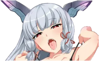 😝 anime girl, ecchi, female, cartoon, fantasy telegram sticker