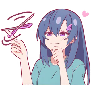 ✂ Anime, Stiker, Gadis, Kartun, Lucu, Manga telegram sticker