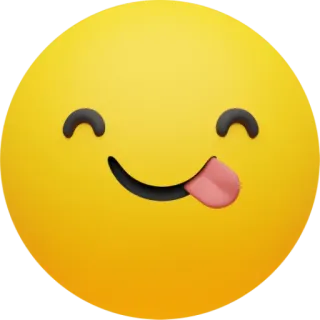 😋 Emoji, Faccina, Linguaccia, Stupido, Espressione, Giallo whatsapp sticker